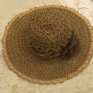 Summer woven hat with wide brim